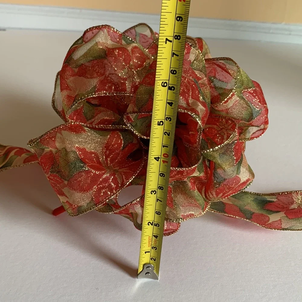 Hand crafted Christmas bow for wreaths, gifts, tree top, etc